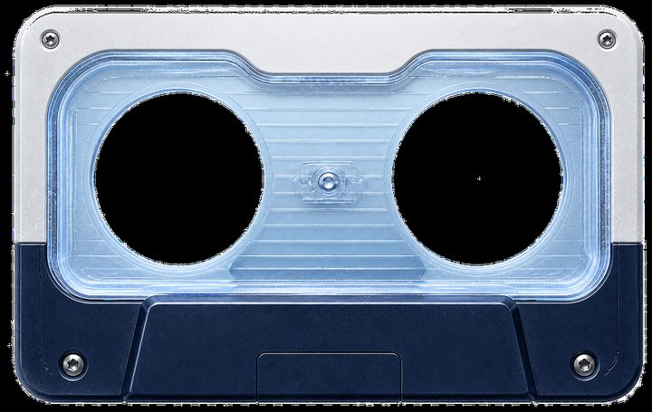 Cryo Silver cassette with a pale ice-blue window.