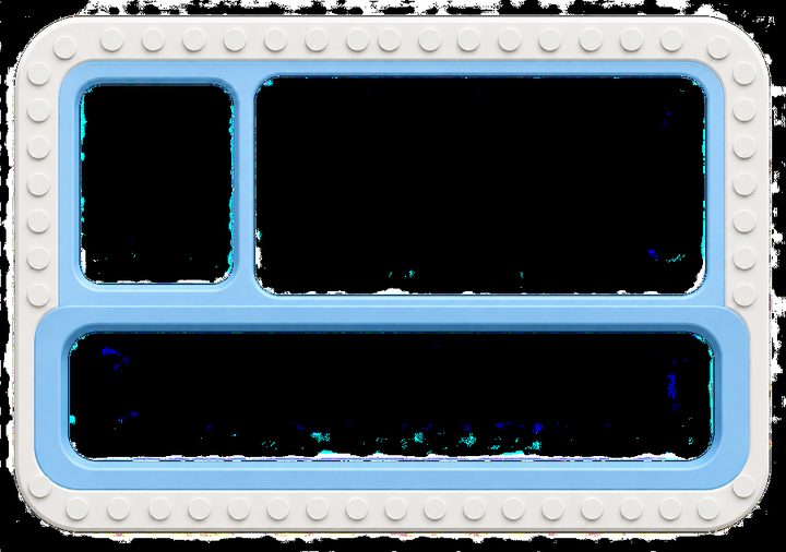 Stud Wave toy frame with pastel studio windows.